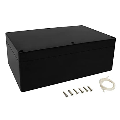 LeMotech Project Box ABS Plastic Junction Box IP65 Waterproof Hobby Box Electrical Boxes Universal Enclosure for Electronic Black 8.9X 5.7X 3.1 inch(230x150x85mm)（Pack of 1 - color: Black (1 pack), size: 8.9" x 5.7" x 3.1"