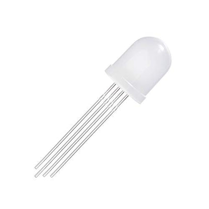 CHANZON 50 pcs 10mm RGB Multicolor Diffused LED Diode Lights Common Cathode - color: K) Rgb (Common Cathode) (50pcs)