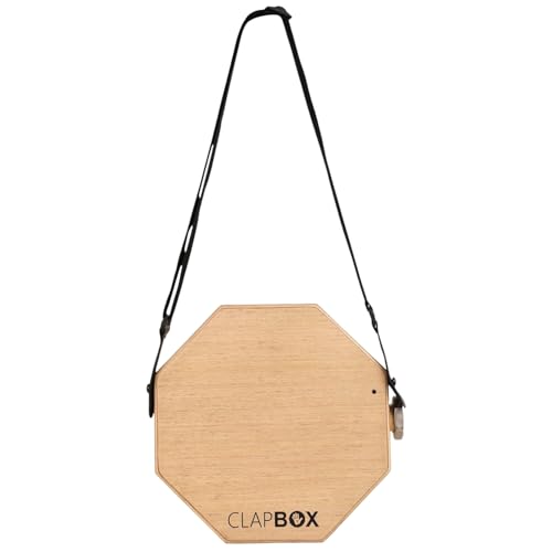 Clapbox Travel Cajembe Drum Birch Wood (H:6" W:12" L:12") - Included is a Padded Bag and Strap | With a Snare Adjusting Feature for Versatility | Most Popular Drum Circle Instrument (Travel Cajembe)