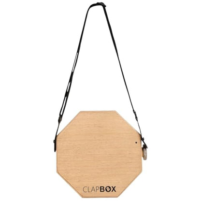 Clapbox Travel Cajembe Drum Birch Wood (H:6" W:12" L:12") - Included is a Padded Bag and Strap | With a Snare Adjusting Feature for Versatility | Most Popular Drum Circle Instrument (Travel Cajembe)