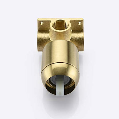 SUMERAIN Bathroom Brushed Gold Shower Faucet Set 8 Inches - color: Brushed Gold, size: Solid Brass Valve