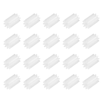 MECCANIXITY 20 Pcs 0.39" T Plastic Gears 10 Teeth Plastic Motor Gear Model 102A Reduction Gear for RC Car Model DIY Robot (White, Module 0.5) - color: White