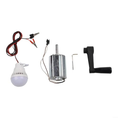 Hand Crank and Wind for turbine Generator Kit, 12V for Science - size: Set 2