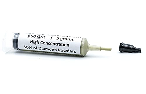 TechDiamondTools Diamond Lapping Paste Polishing Compound USA Made 600 Grit Mesh 22-36 Microns Lapping Compound for Rock Glass Metal Jewelry Resin Marble with High Concentration of Diamond Powder - size: 600 grit / 22 - 36 microns