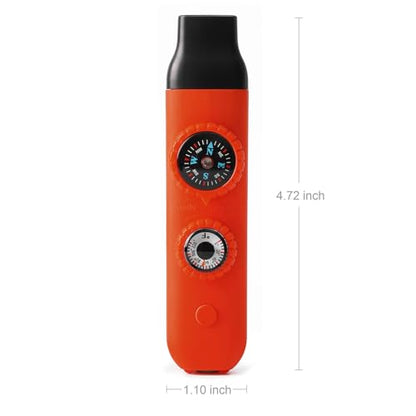 Emergency Survival Safety Whistle，Whistle for Kids with Lanyard,Compass,Thermometer,Ideal for Kayaking, Boating, Hiking, Camping, Climbing - color: Orange 2pcs