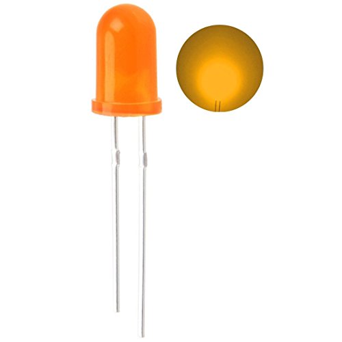 CO RODE 100pcs Ultra Bright 5mm LED Light Emitting Diode Diffused Orange - color: 5mm Orange 100pcs