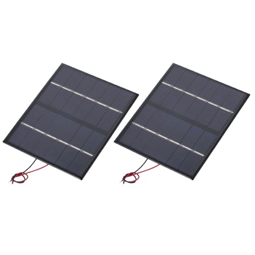 MECCANIXITY 2 Pcs 6V 1.68W 280mA Mini Solar Panels, Small Polycrystalline Solar Cell Panel with 2 Cable for DIY Electric Toy Materials Kits Charger, 110mm x 92mm - style: 6V 1.68W 280mA