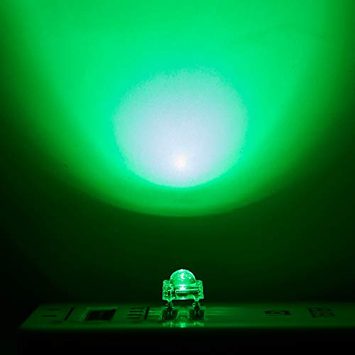 CHANZON 100 pcs 5mm Piranha Superflux Green LED Diode Lights (DC 2V 20mA) - color: C) Green (100pcs)