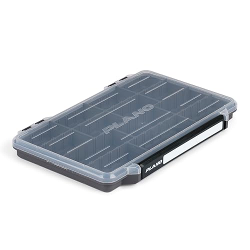 Plano StowAway 3700 Thin Stow Tackle Box, with Corrosion-Preventive Rustricor, Single Latch Design, Transparent DuraView Lid, Stackable Storage for Fishing Bait, Lures and Gear - size: 3700 Thin, style: New Model