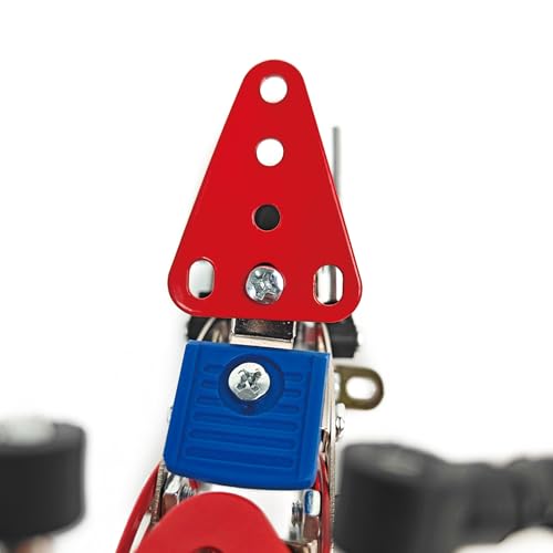 99 PCS Metal Motorcycle Model Building Kit - DIY Alloy Chopper Bike Assembly Set - STEM Engineering Construction Toy for Kids Ages 8-12 & Adults, 3D Mechanical Puzzle Collectible (Red & Silver)