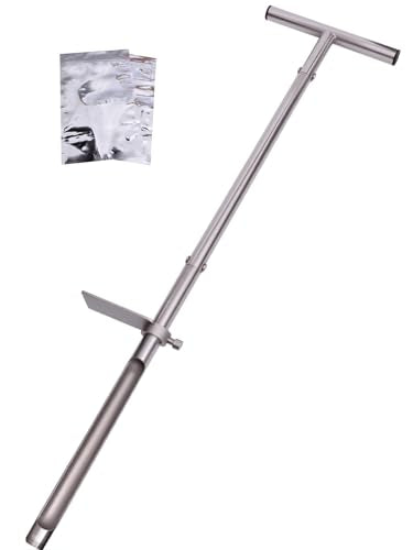Soil Probe 36 Inches, Soil Sample Probe Stainless Steel, Soil Sampler Probes Rod for Soil Sampling, Soil Test Kit for Gardening - size: 36 Inches