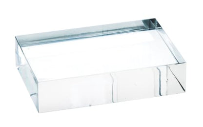 EISCO Rectangular Refraction Block, 3" (75mm) x 2" (50mm) x 0.7" (18mm) - Acrylic - Slightly Beveled Edges - Excellent for Physics Experiments & Photography