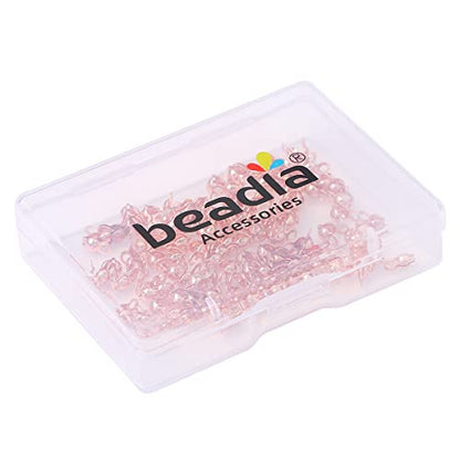 BEADIA Rose Gold Plated End Caps Non Tarnish 3x6mm 200pcs for Jewelry Making Findings - color: End Caps Rose Gold, size: 3x6mm