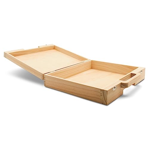 Woodpeckers Wood Craft Suitcase 13-1/8 x 14 inch, Pack of 1 Unfinished Wooden Boxes for Crafts, Travel Memory Boxes for Keepsakes - size: 13-1/8"