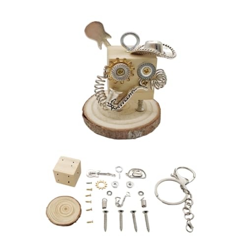 DEUXPER Steampunk Robot DIY Kit, Musician Style - style: Musician+Keychain
