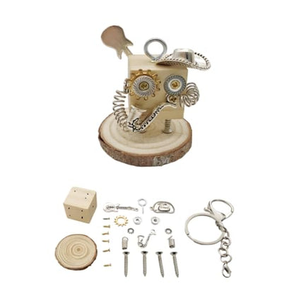 DEUXPER Steampunk Robot DIY Kit, Musician Style - style: Musician+Keychain