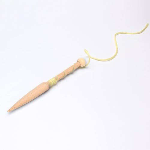 GORGECRAFT Wood Bobbin Stick Wooden Knitting Needles Single Head Weaving Loom Machines Tools Beech Shuttle Crochet Hook for DIY Wool Sweater Tapestry Rug Scarf Making Crafts Supplies