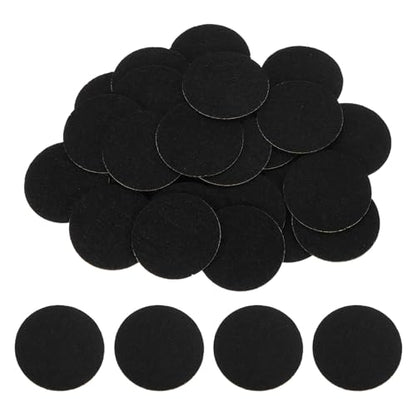 uxcell 80Pcs Round Felt Circles, 38mm (1-1/2") Black Non-Woven Felt Fabric Sticker Self-Adhesive Felt Pads Pre Cut Felt Pads for Sewing Costume Handcraft Cut Crafts DIY Projects - color: Black, size: 38mm