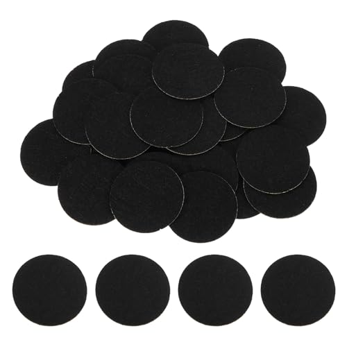 uxcell 80Pcs Round Felt Circles, 38mm (1-1/2") Black Non-Woven Felt Fabric Sticker Self-Adhesive Felt Pads Pre Cut Felt Pads for Sewing Costume Handcraft Cut Crafts DIY Projects - color: Black, size: 38mm