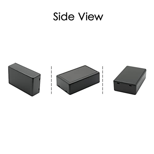 LeMotech Project Box 10 Pieces ABS Plastic Electrical Project Case Small Junction Box for Electronics Black 3.1 x 2.0 x 1.0 inch (80 x 50x 26 mm) - size: 3.1" x 2.0" x 1.0"(10pc)