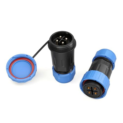 TY32 4 Pin Waterproof Cable Plug and Socket Set, Threaded Coupling Secure Connection, for Marine and Agricultural Equipment - color: Docking Inverted, size: 4 Pin 45A