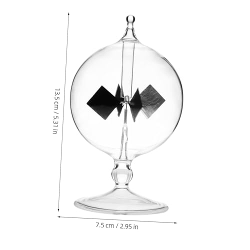 iplusmile Solar Power Radiometers, Sun Light Energy Vanes Windmill Rotating Glass Crookes Educational Teaching Study Tool for Office, Home, School