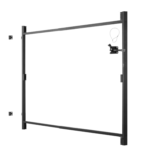 VEVOR Gate Building Kit, Fits 40 to 72 in Wide Openings, Up from 4 to 5 ft High Fence, Adjustable Gate Building Kit, Anti Sag Full Gate Frame Kit with Latch Lock and Screws, for Wooden Fence, Iron - size: 40"-72" wide openings, 4'-5' high