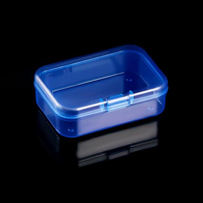 Goodma Mini Rectangular Plastic Storage Boxes, Blue, 2.6x1.8x0.8in - color: Blue, size: 65 x 45 x 20 mm