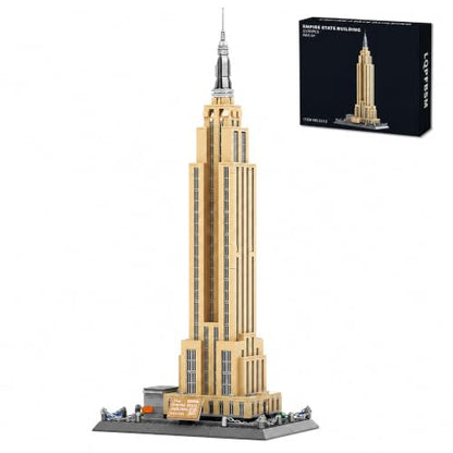 Empire State Architecture Building Blocks Sets New York City Skyline Architecture Model Kits New York Landmark Skycraper Toys Gift for Adults Kids Teens 1559 PCS - style: Empire State