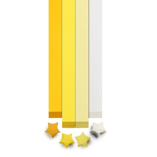 FoDau770 Solid Color Star Paper Strips - 1080 Sheet, Yellow Series - color: Solid Yellow Series