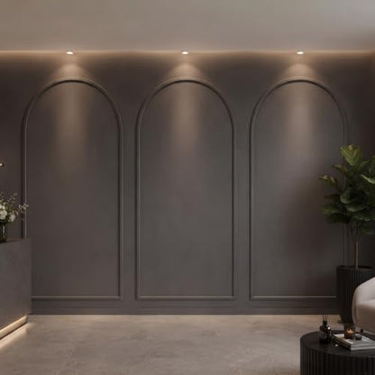 Nuanchu 94 x 29 Inches 3 Set Arch Mdf Board and Batten Wall Panel Kit - size: 79 x 29 Inches