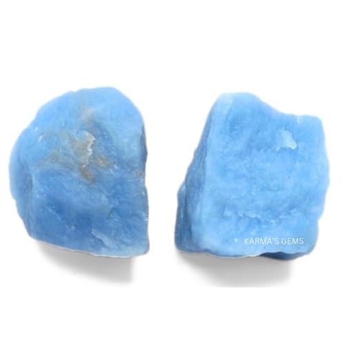 Crystals, Rocks, Jade, Crystals and Healing Stones, Witchcraft Supplies, Healing Crystals, Stones, Healing Stones, Rock Collection, Agate, Raw Stones (Angelite, 2 Pcs) - color: Angelite