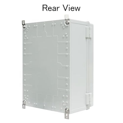 Junction Box IP65 Waterproof Electrical Box Outdoor ABS Plastic Project Box Hinged Shell Universal Enclosure Box with Mounting Plate, Wall Brackets, Cable Glands 15.7" x 11.8" x 7.1" - color: Grey, size: 15.7" x 11.8" x 7.1"