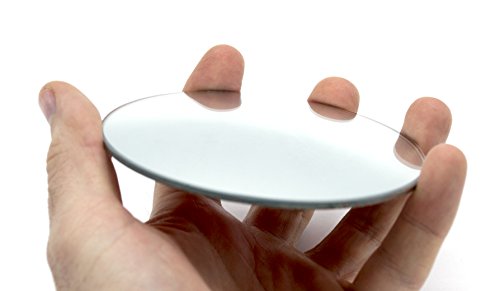 EISCO Round Convex Glass Mirror - 4" (100mm) Diameter - 100mm Focal Length - 2.5mm Thick Approx.