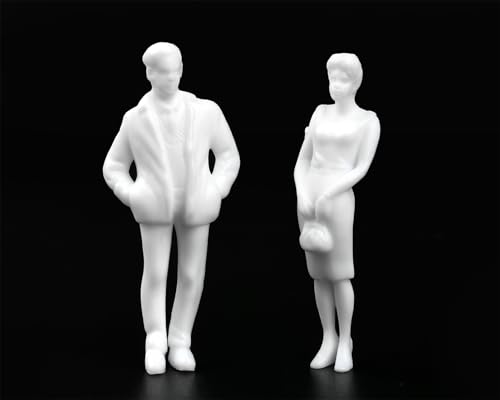 DS. Distinctive Style Unpainted Figures 1:25 Scale 24 Pieces Assorted Poses Miniature People for Architectural Layout Project G Scale Model Trains Railroads Home Bonsai Decor