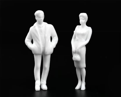 DS. Distinctive Style Unpainted Figures 1:25 Scale 24 Pieces Assorted Poses Miniature People for Architectural Layout Project G Scale Model Trains Railroads Home Bonsai Decor