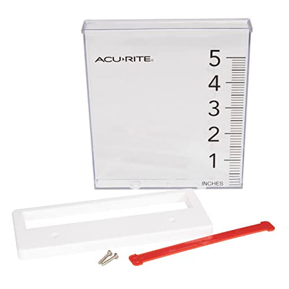 AcuRite (00858W) Waterfall Rain Gauge with 5" Rainfall Capacity, Clear - color: Waterfall
