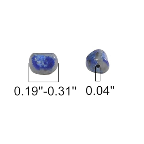 BEADIA Natural Irregular Freeform Lapis Lazuli Stone Beads for DIY Jewelry Making 5-8mm 38cm - color: Lapis Lazuli