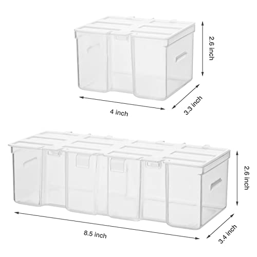 Mayouko 16 Compartments Detachable Toolbox Organizer,Hardware Organizer Box with Removable Sections,Carrying Storage Case for Patts,Screws,Bolts,Nuts,Toys (Pack of 2) - size: 13.5"L x 12"W x 5"H (Pack of 2)