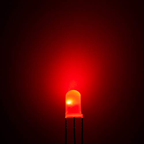 CHANZON 100 pcs 5mm Red & Blue Diffused LED Diode Lights Common Anode - color: E) Red & Blue (Ca) (100pcs)