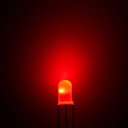 CHANZON 100 pcs 5mm Red & Blue Diffused LED Diode Lights Common Anode - color: E) Red & Blue (Ca) (100pcs)