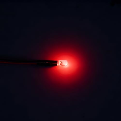 20PCS 12V 5mm Pre-Wired Red LED Diodes with Resistor, Includes 20 Black Mounts & 5-Meter Tape, for Classic 12V Indicator Lights, Switch Backlight, Alarm, and Panel Signals - color: Red