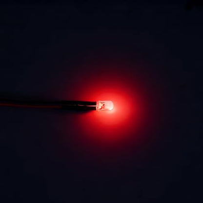 20PCS 12V 5mm Pre-Wired Red LED Diodes with Resistor, Includes 20 Black Mounts & 5-Meter Tape, for Classic 12V Indicator Lights, Switch Backlight, Alarm, and Panel Signals - color: Red