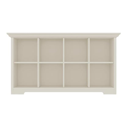 OSCHF 8-Cube Open Bookcase with Base, 2-Tier Low Cabinet, White - color: Warm White, size: 8-Cube