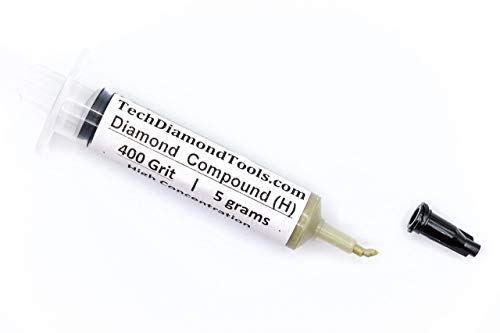 TechDiamondTools Diamond Lapping Paste Polishing Compound USA Made 400 Grit Mesh 54-80 Microns Lapping Compound for Rock Glass Metal Jewelry Resin Marble with High Concentration of Diamond Powder - size: 400 grit / 54 - 80 microns