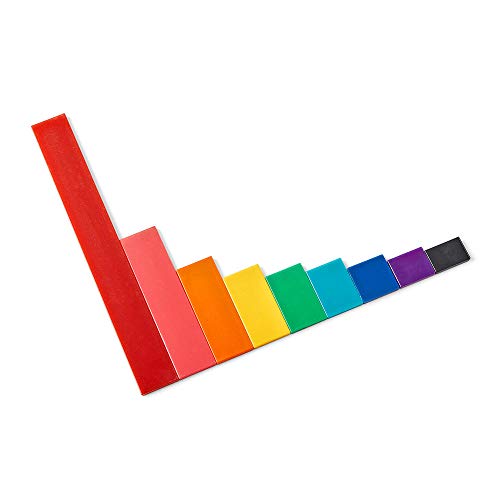 hand2mind Plastic Blank Rainbow Fraction Tiles, Set of 51