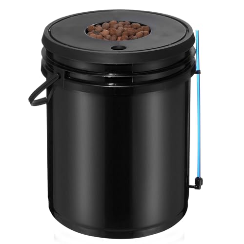 VEVOR DWC Hydroponic System, 5 Gallon 8 Buckets, Deep Water Culture Growing Bucket, Hydroponics Grow Kit with Pump, Air Stone and Water Level Device, for Indoor/Outdoor Leafy Vegetables - style: 8 Buckets