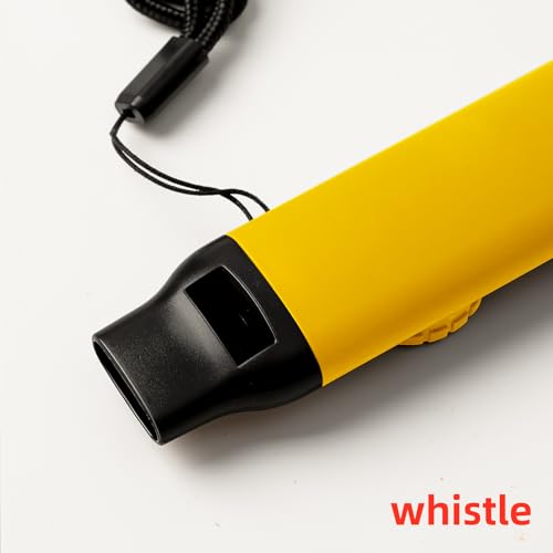 Emergency Survival Safety Whistle，Whistle for Kids with Lanyard,Compass,Thermometer,Ideal for Kayaking, Boating, Hiking, Camping, Climbing - color: Yellow
