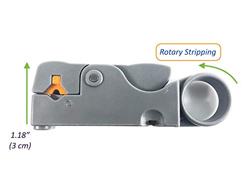 ConnectoRF Rotary Coaxial Cable Stripper RG174/188/316, 2-Blade Model (HT-332D)