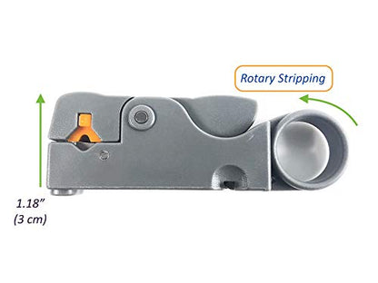 ConnectoRF Rotary Coaxial Cable Stripper RG174/188/316, 2-Blade Model (HT-332D)